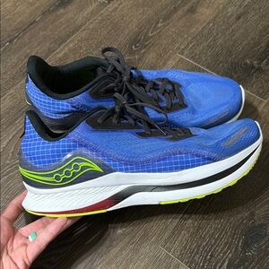 Saucony Men's Core Endorphin Shift 2 Running Shoe, Blue RAZ/Acid, 12